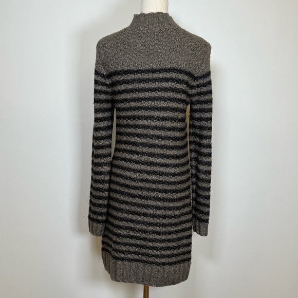 Abercrombie & Fitch Striped Sweater Dress Turtleneck Cotton Blend Women’s Small - Picture 7 of 10